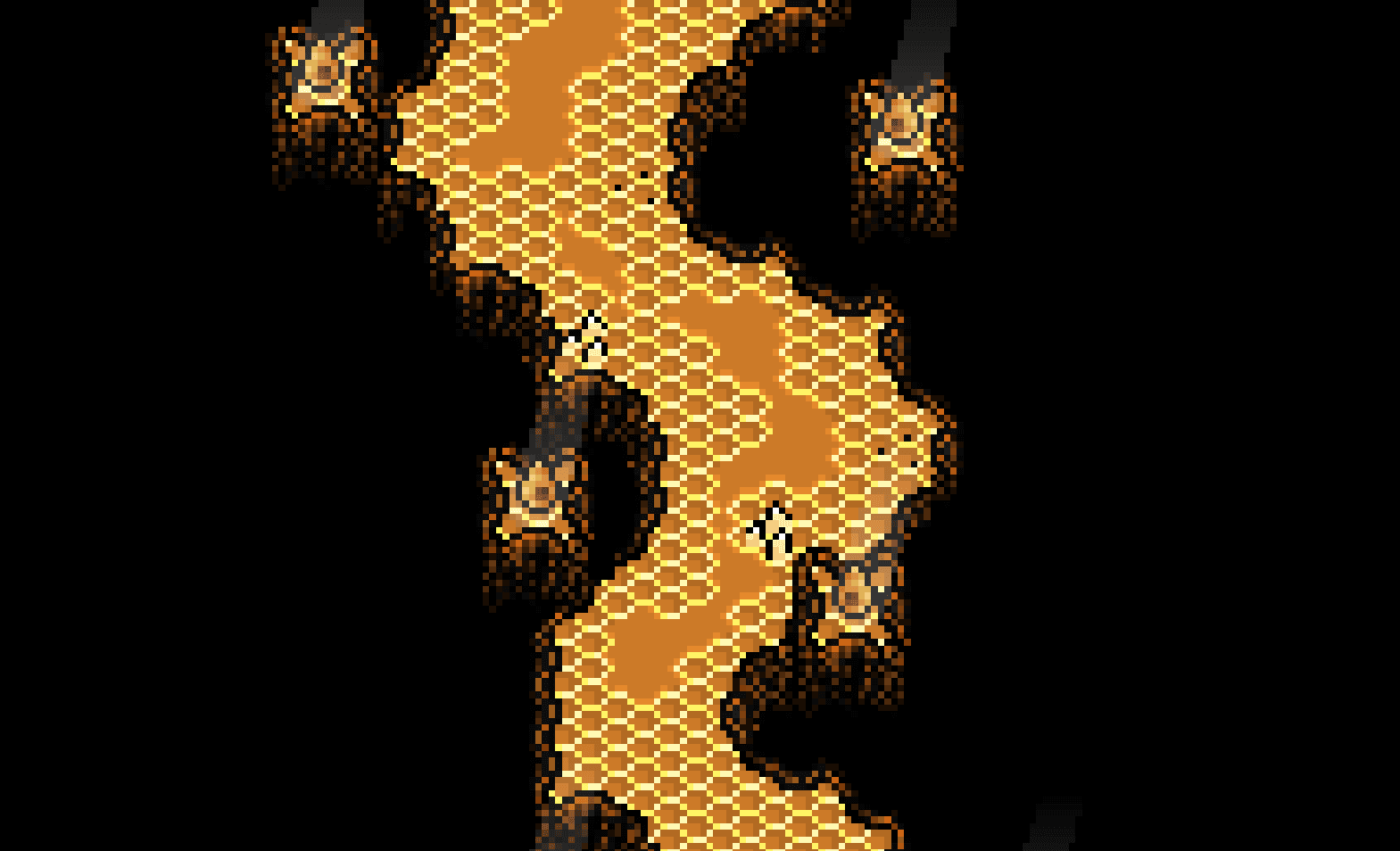 A section of path in the bee level.